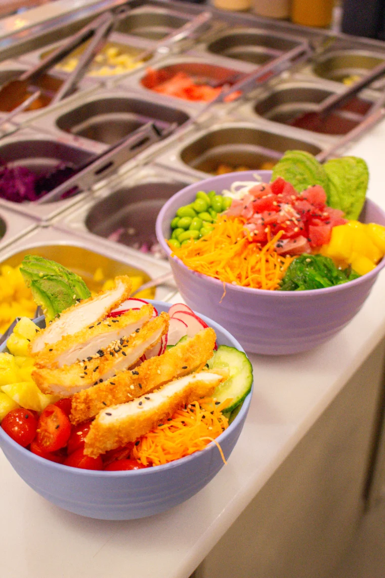 Poke bowl en gros plan